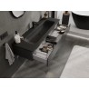 Mexen Orio meuble de salle de bains 140 cm avec lavabo Vela, 1 tiroir, noir mat - 91A10-14023-1-BF71-W23M71
