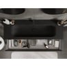 Mexen Orio meuble de salle de bains 140 cm avec lavabo Vela, 1 tiroir, noir mat - 91A10-14023-1-BF71-W23M71