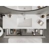 Mexen Orio meuble de salle de bains 140 cm avec lavabo Otis, 2 tiroirs, blanc mat - 91A10-14047-2-BFF01-W18M01