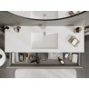 Mexen Orio meuble de salle de bains 140 cm avec lavabo Otis, 2 tiroirs, gris mat/blanc mat - 91A10-14047-2-BFF62-W18M01