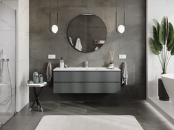 Mexen Orio meuble de salle de bain 140 cm avec lavabo Otis, 2 tiroirs, graphite mat/blanc mat - 91A10-14047-2-BFF66-W18M01