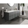 Mexen Orio meuble de salle de bain 140 cm avec lavabo Otis, 2 tiroirs, graphite mat/blanc mat - 91A10-14047-2-BFF66-W18M01