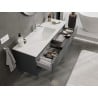 Mexen Orio meuble de salle de bain 140 cm avec lavabo Otis, 2 tiroirs, graphite mat/blanc mat - 91A10-14047-2-BFF66-W18M01