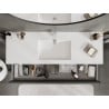 Mexen Orio meuble de salle de bain 140 cm avec lavabo Otis, 2 tiroirs, graphite mat/blanc mat - 91A10-14047-2-BFF66-W18M01