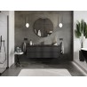 Mexen Orio meuble de salle de bain 140 cm avec lavabo Otis, 2 tiroirs, noir mat - 91A10-14047-2-BFF71-W18M71