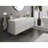 Mexen Orio meuble de salle de bains 140 cm avec lavabo Vela, 2 tiroirs, gris mat/blanc mat - 91A10-14047-2-BFF62-W23M01