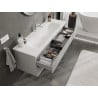 Mexen Orio meuble de salle de bains 140 cm avec lavabo Vela, 2 tiroirs, gris mat/blanc mat - 91A10-14047-2-BFF62-W23M01