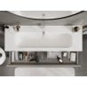Mexen Orio meuble de salle de bains 140 cm avec lavabo Vela, 2 tiroirs, gris mat/blanc mat - 91A10-14047-2-BFF62-W23M01