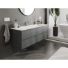 Mexen Orio armoire de salle de bain 140 cm avec lavabo Vela, 2 tiroirs, graphite mat/blanc mat - 91A10-14047-2-BFF66-W23M01