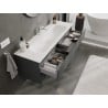 Mexen Orio meuble de salle de bain 140 cm avec lavabo Vela, 2 tiroirs, graphite mat/blanc mat - 91A10-14047-2-BFF66-W23M01