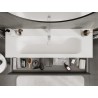 Mexen Orio armoire de salle de bain 140 cm avec lavabo Vela, 2 tiroirs, graphite mat/blanc mat - 91A10-14047-2-BFF66-W23M01