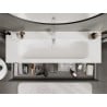 Mexen Orio meuble de salle de bain 140 cm avec lavabo Vela, 2 tiroirs, graphite mat/blanc mat - 91A10-14047-2-BFF66-W23M01
