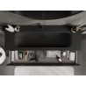 Mexen Orio meuble de salle de bains 140 cm avec lavabo Vela, 2 tiroirs, noir brillant/noir mat - 91A10-14047-2-BFF70-W23M71