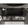 Mexen Orio armoire de salle de bains 140 cm avec lavabo Vela, 2 tiroirs, noir mat - 91A10-14047-2-BFF71-W23M71