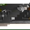 Mexen Carlos évier en granit à 1,5 cuve 582 x 475 mm, Noir moucheté, siphon Chrome - 6518581500-76