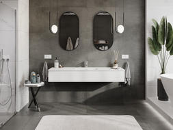 Mexen Orio meuble de salle de bain 160 cm avec lavabo Otis, 1 tiroir, blanc mat - 91A10-16023-1-BF01-W18M01
