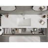 Mexen Orio meuble de salle de bains 160 cm avec lavabo Otis, 1 tiroir, gris mat/blanc mat - 91A10-16023-1-BF62-W18M01