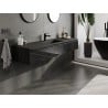 Mexen Orio meuble de salle de bain 160 cm avec lavabo Otis, 1 tiroir, noir brillant/noir mat - 91A10-16023-1-BF70-W18M71