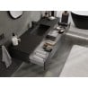Mexen Orio meuble de salle de bains 160 cm avec lavabo Otis, 1 tiroir, noir mat - 91A10-16023-1-BF71-W18M71