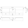 Mexen Orio meuble de salle de bain 160 cm avec lavabo Otis, 1 tiroir, blanc mat - 91A10-16023-1-BF01-W18M01