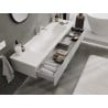 Mexen Orio meuble de salle de bain 160 cm avec lavabo Vela, 1 tiroir, gris mat/blanc mat - 91A10-16023-1-BF62-W23M01