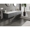 Mexen Orio meuble de salle de bain 160 cm avec lavabo Vela, 1 tiroir, graphite mat/blanc mat - 91A10-16023-1-BF66-W23M01