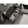 Mexen Orio meuble de salle de bain 160 cm avec lavabo Vela, 1 tiroir, noir brillant/noir mat - 91A10-16023-1-BF70-W23M71