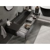 Mexen Orio meuble de salle de bains 160 cm avec lavabo Vela, 1 tiroir, noir brillant/noir mat - 91A10-16023-1-BF70-W23M71