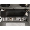 Mexen Orio meuble de salle de bain 160 cm avec lavabo Vela, 1 tiroir, noir brillant/noir mat - 91A10-16023-1-BF70-W23M71