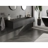 Mexen Orio meuble de salle de bain 160 cm avec lavabo Vela, 1 tiroir, noir mat - 91A10-16023-1-BF71-W23M71