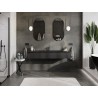 Mexen Orio meuble de salle de bain 160 cm avec lavabo Vela, 1 tiroir, noir mat - 91A10-16023-1-BF71-W23M71