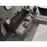 Mexen Orio meuble de salle de bain 160 cm avec lavabo Vela, 1 tiroir, noir mat - 91A10-16023-1-BF71-W23M71