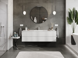 Mexen Orio meuble de salle de bain 160 cm avec lavabo Otis, 2 tiroirs, blanc brillant - 91A10-16047-2-BFF00-W18M00