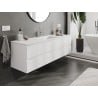 Mexen Orio meuble de salle de bains 160 cm avec lavabo Otis, 2 tiroirs, blanc mat - 91A10-16047-2-BFF01-W18M01