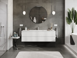 Mexen Orio meuble de salle de bains 160 cm avec lavabo Otis, 2 tiroirs, blanc mat - 91A10-16047-2-BFF01-W18M01