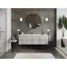Mexen Orio armoire de salle de bain 160 cm avec lavabo Otis, 2 tiroirs, gris mat/blanc mat - 91A10-16047-2-BFF62-W18M01