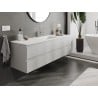 Mexen Orio armoire de salle de bain 160 cm avec lavabo Otis, 2 tiroirs, gris mat/blanc mat - 91A10-16047-2-BFF62-W18M01
