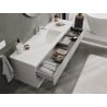 Mexen Orio armoire de salle de bain 160 cm avec lavabo Otis, 2 tiroirs, gris mat/blanc mat - 91A10-16047-2-BFF62-W18M01