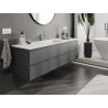 Mexen Orio armoire de salle de bain 160 cm avec lavabo Otis, 2 tiroirs, graphite mat/blanc mat - 91A10-16047-2-BFF66-W18M01