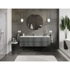 Mexen Orio armoire de salle de bain 160 cm avec lavabo Otis, 2 tiroirs, graphite mat/blanc mat - 91A10-16047-2-BFF66-W18M01