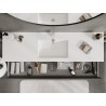 Mexen Orio armoire de salle de bain 160 cm avec lavabo Otis, 2 tiroirs, graphite mat/blanc mat - 91A10-16047-2-BFF66-W18M01