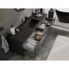 Mexen Orio meuble de salle de bain 160 cm avec lavabo Otis, 2 tiroirs, noir mat - 91A10-16047-2-BFF71-W18M71