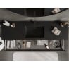 Mexen Orio meuble de salle de bain 160 cm avec lavabo Otis, 2 tiroirs, noir mat - 91A10-16047-2-BFF71-W18M71