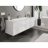Mexen Orio meuble de salle de bains 160 cm avec lavabo Vela, 2 tiroirs, blanc brillant - 91A10-16047-2-BFF00-W23M00