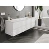 Mexen Orio meuble de salle de bain 160 cm avec lavabo Vela, 2 tiroirs, blanc mat - 91A10-16047-2-BFF01-W23M01