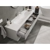 Mexen Orio meuble de salle de bain 160 cm avec lavabo Vela, 2 tiroirs, gris mat/blanc mat - 91A10-16047-2-BFF62-W23M01