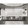Mexen Orio meuble de salle de bains 160 cm avec lavabo Vela, 2 tiroirs, graphite mat / blanc mat - 91A10-16047-2-BFF66-W23M01