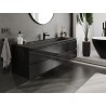 Mexen Orio meuble de salle de bain 160 cm avec lavabo Vela, 2 tiroirs, noir brillant/noir mat - 91A10-16047-2-BFF70-W23M71