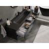 Mexen Orio meuble de salle de bain 160 cm avec lavabo Vela, 2 tiroirs, noir brillant/noir mat - 91A10-16047-2-BFF70-W23M71