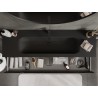 Mexen Orio meuble de salle de bain 160 cm avec lavabo Vela, 2 tiroirs, brillant noir/mat noir - 91A10-16047-2-BFF70-W23M71